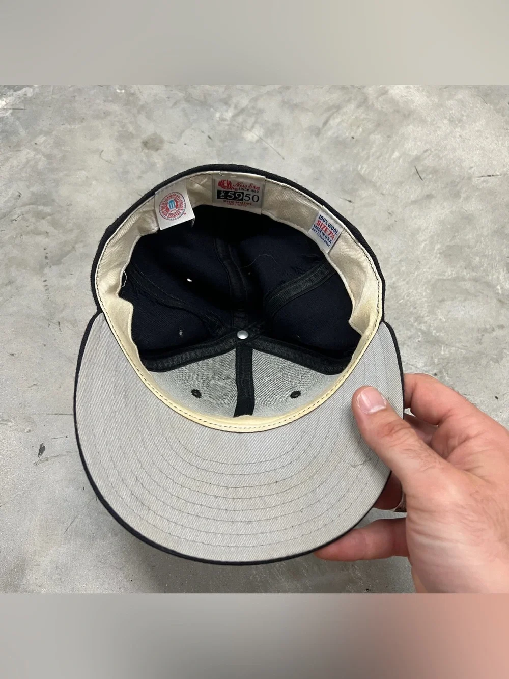 Vintage Michigan Wolverines Hat Size 7 1/4 Profile Wool Ball Cap New Era